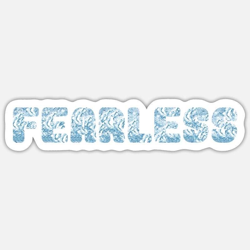 sans peur - Sticker taille S (10 x 10 cm) - blanc mat
