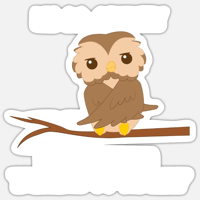 Eule - Eulen - Laune - Schlechte Laune - Spruch Sticker Größe S (10 x 10 cm)