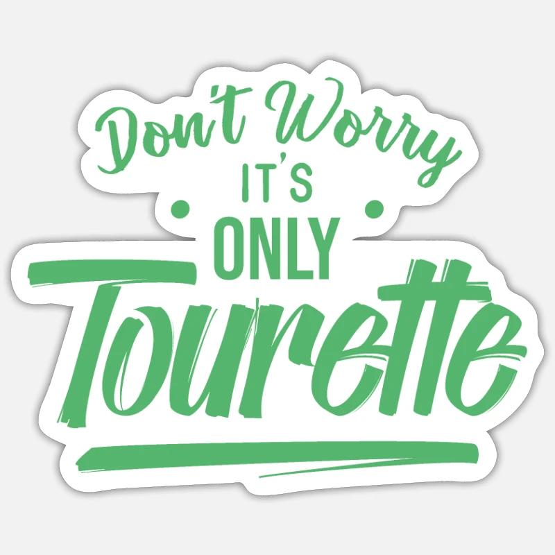 Tourette - Sticker taille S (10 x 10 cm) - blanc mat