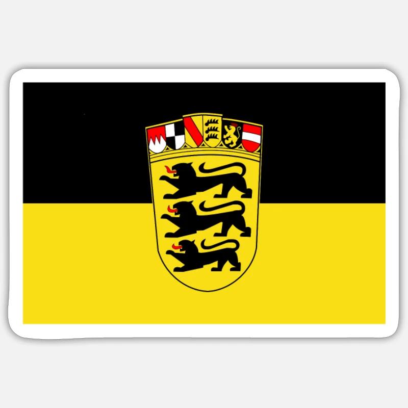 Bade-Wurtemberg - Sticker taille S (10 x 10 cm) - blanc mat
