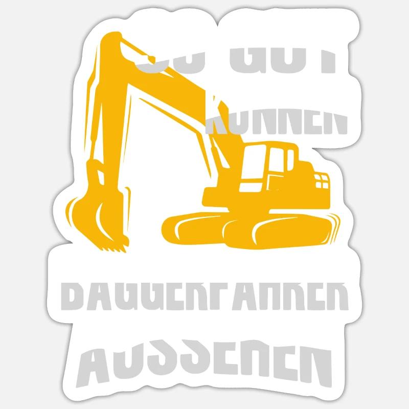 Dredge driver Excavator Dredging construction site Sticker size S (10 x 10 cm)