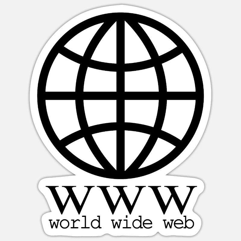 internet globe - Internet Globus - Sticker Größe S (10 x 10 cm) - Mattweiß