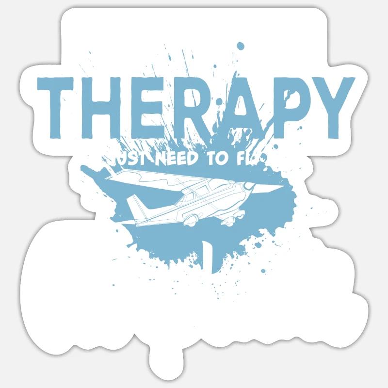 Flugzeug - Sticker Größe S (10 x 10 cm) - Mattweiß