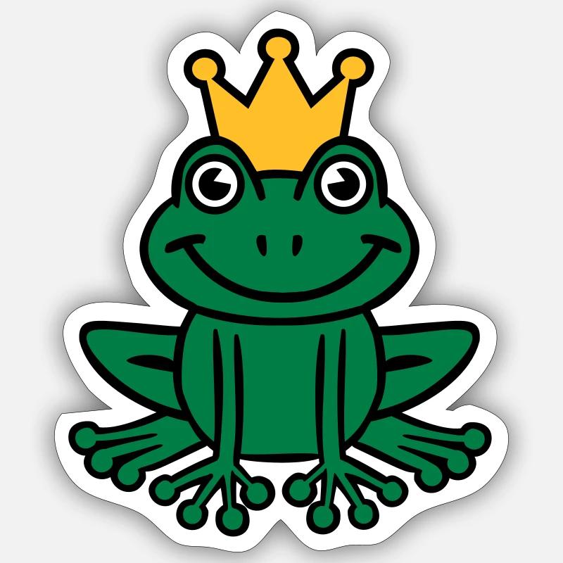 Grenouille - Sticker taille S (10 x 10 cm) - blanc mat
