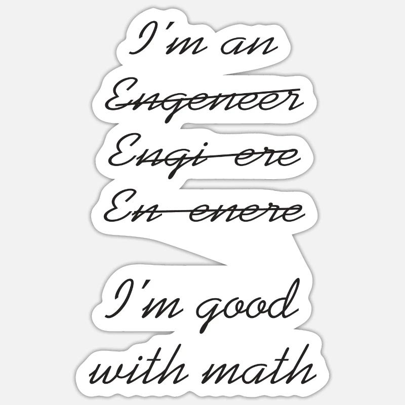 Engineer - Sticker size S (10 x 10 cm) - white matte