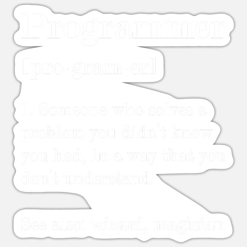 Programmer Definition - Sticker size S (10 x 10 cm) - white matte