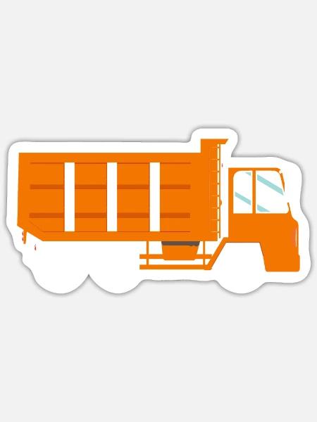 Müllauto Müllabfuhr T-Shirt für Kinder - Sticker Größe S (10 x 10 cm) - Mattweiß