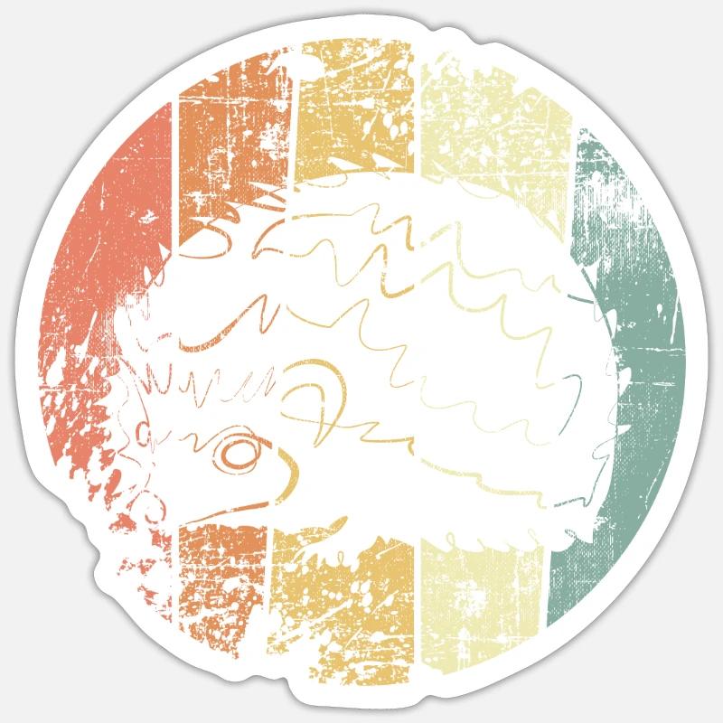 Igel - Sticker Größe S (10 x 10 cm) - Mattweiß