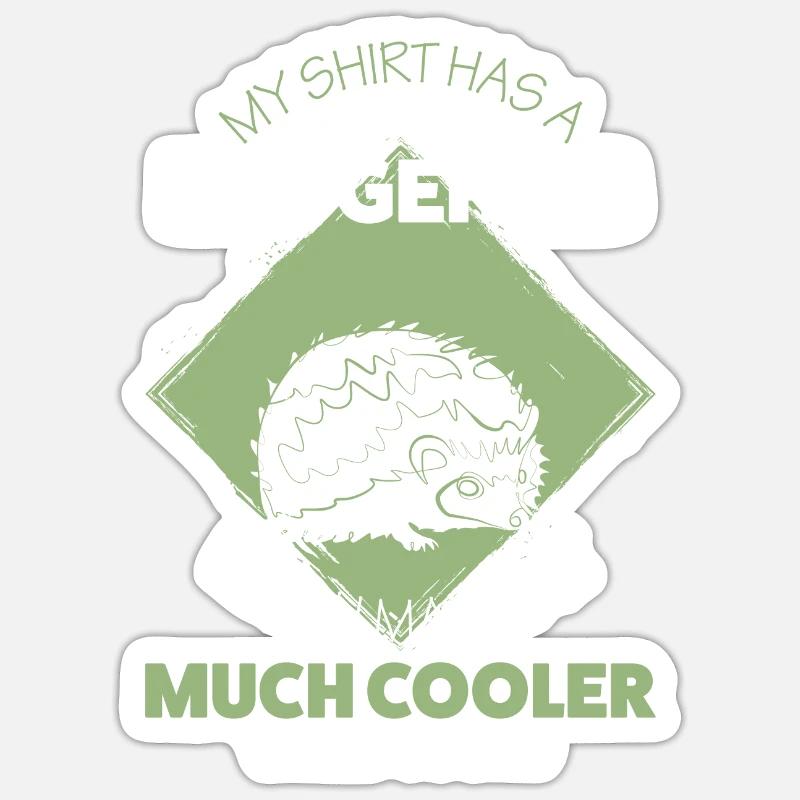 Hérisson - Sticker taille S (10 x 10 cm) - blanc mat