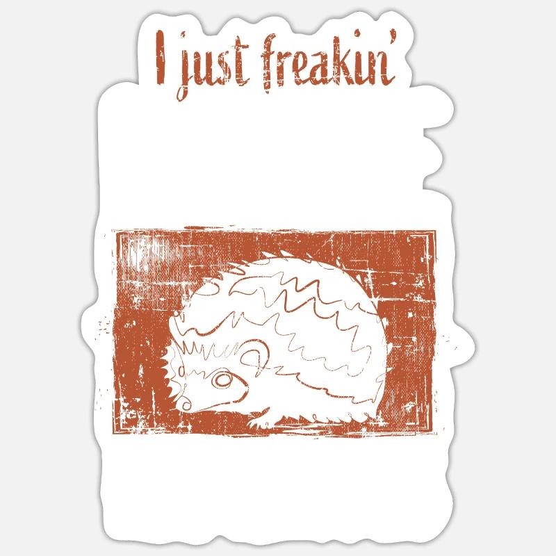 Igel - Sticker Größe S (10 x 10 cm) - Mattweiß