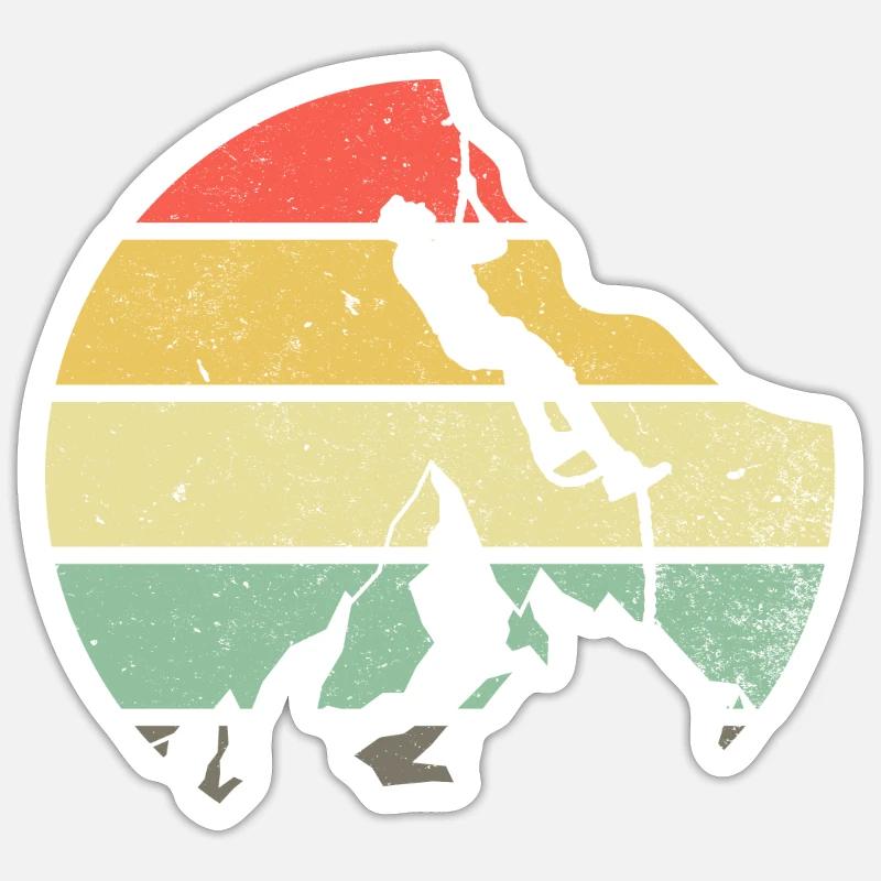 Klettern Geschenk Bergsteigen Berg Sticker Größe S (10 x 10 cm)