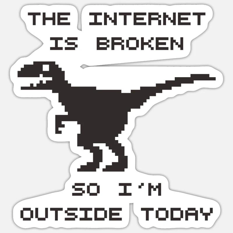 Kaputtes Internet Sticker Größe S (10 x 10 cm)