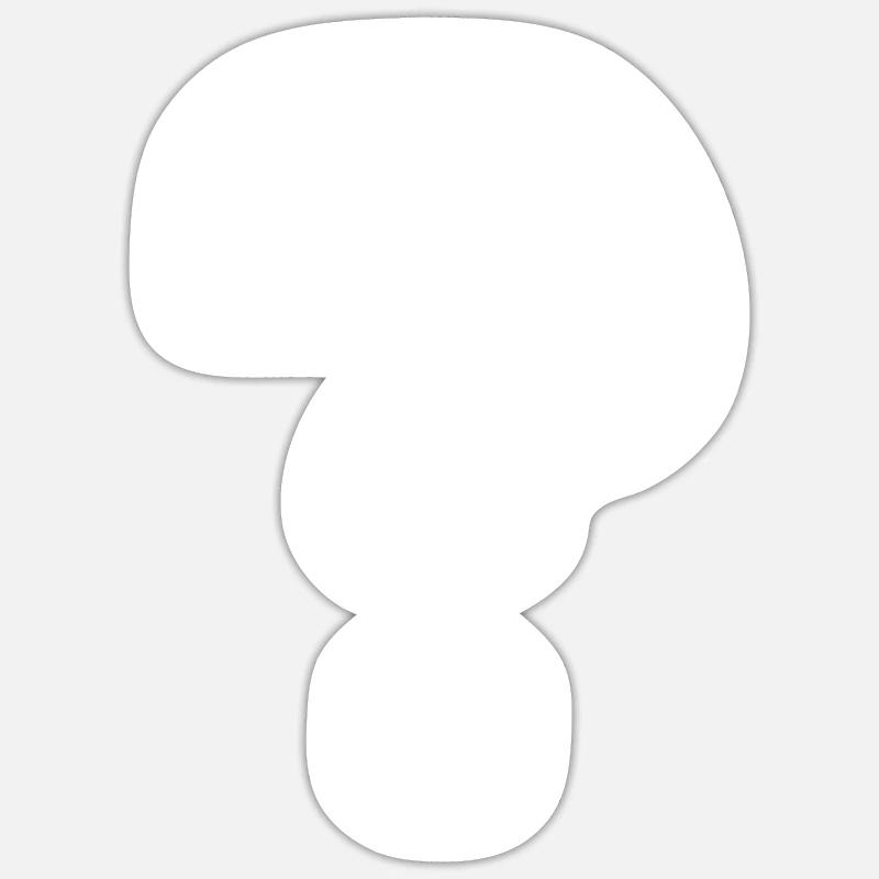 point d'interrogation? - Sticker taille S (10 x 10 cm) - blanc mat