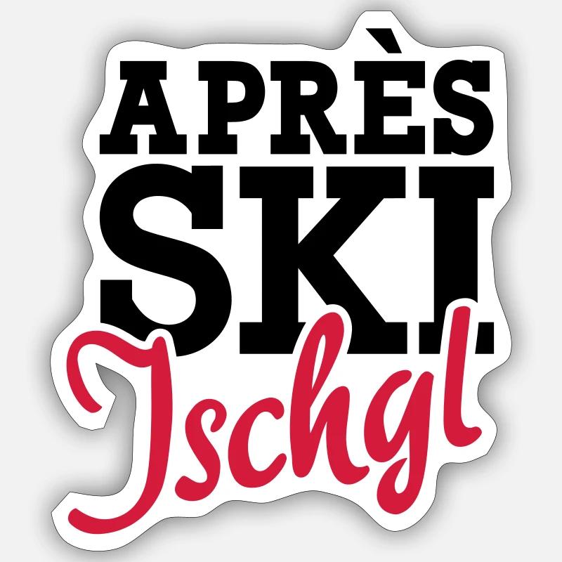 Apres Ski Ischgl - Sticker size S (10 x 10 cm) - white matte