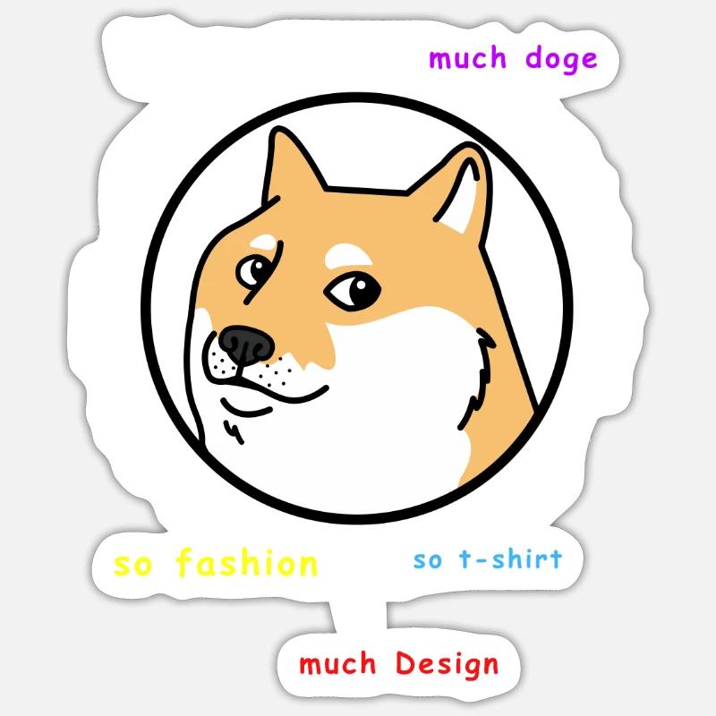 Doge Memes - Sticker taille S (10 x 10 cm) - blanc mat