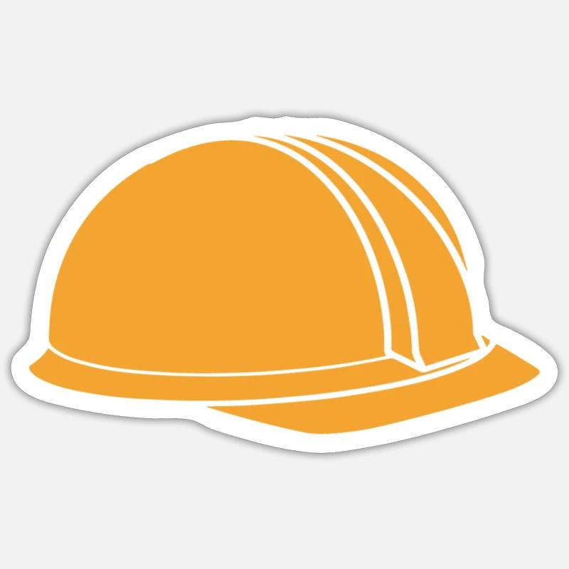 construction worker - Sticker size S (10 x 10 cm) - white matte
