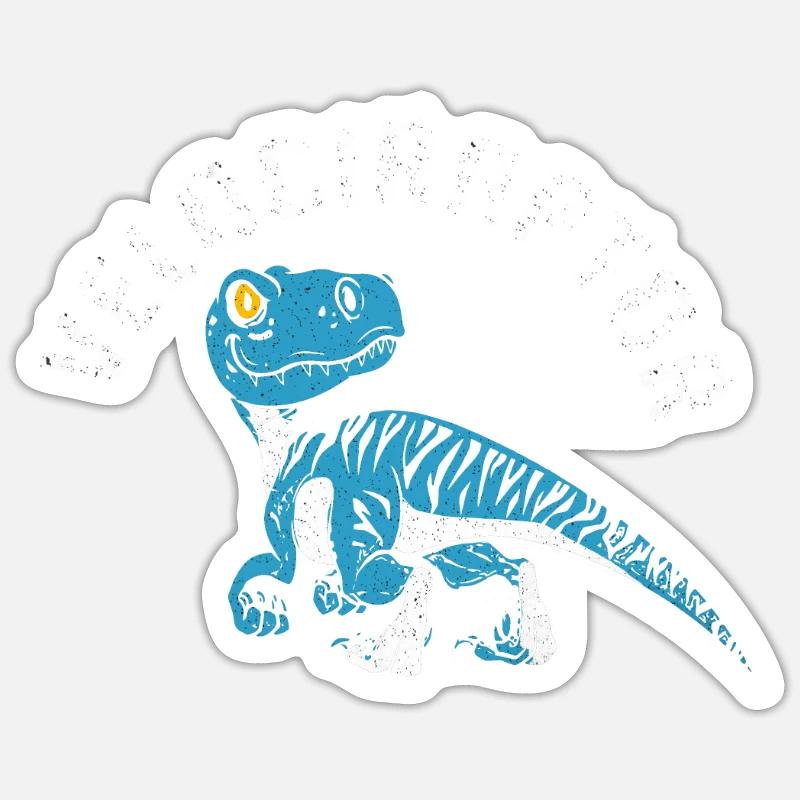 Velociraptor - Sticker Größe S (10 x 10 cm) - Mattweiß