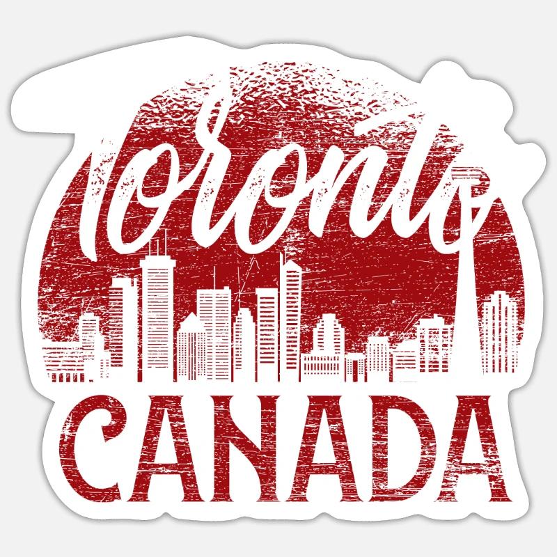 Toronto Canada - Sticker taille S (10 x 10 cm) - blanc mat