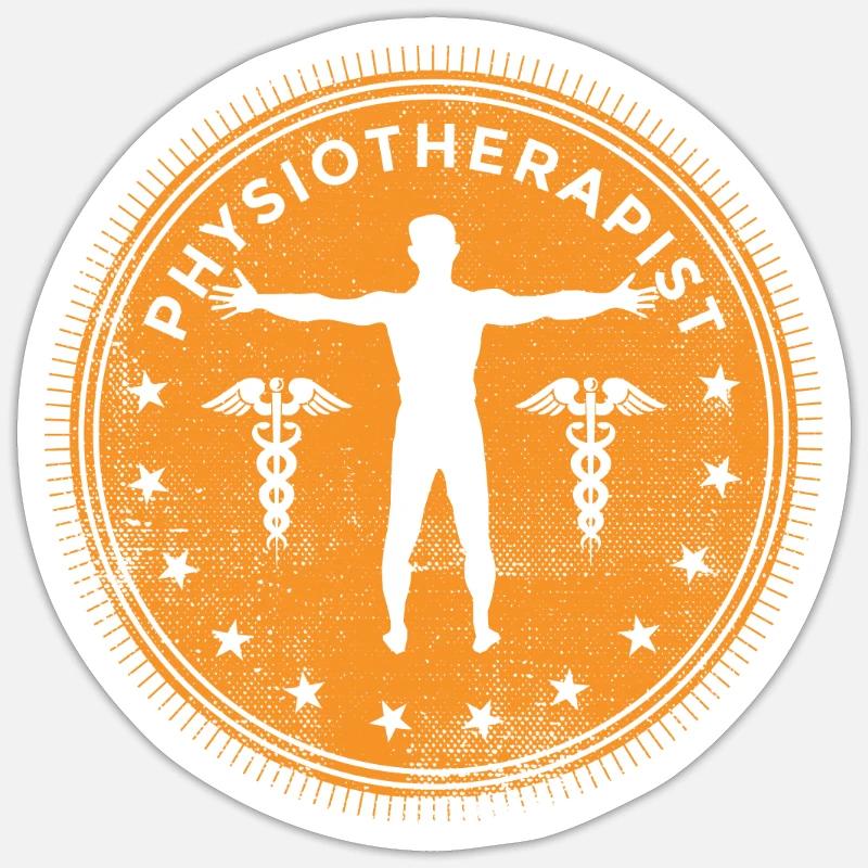 Physiotherapy logo gift idea for physios - Sticker size S (10 x 10 cm) - white matte