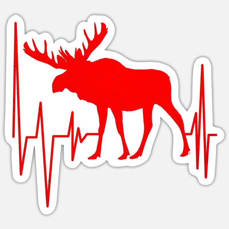 Elch Sticker Größe S (10 x 10 cm)
