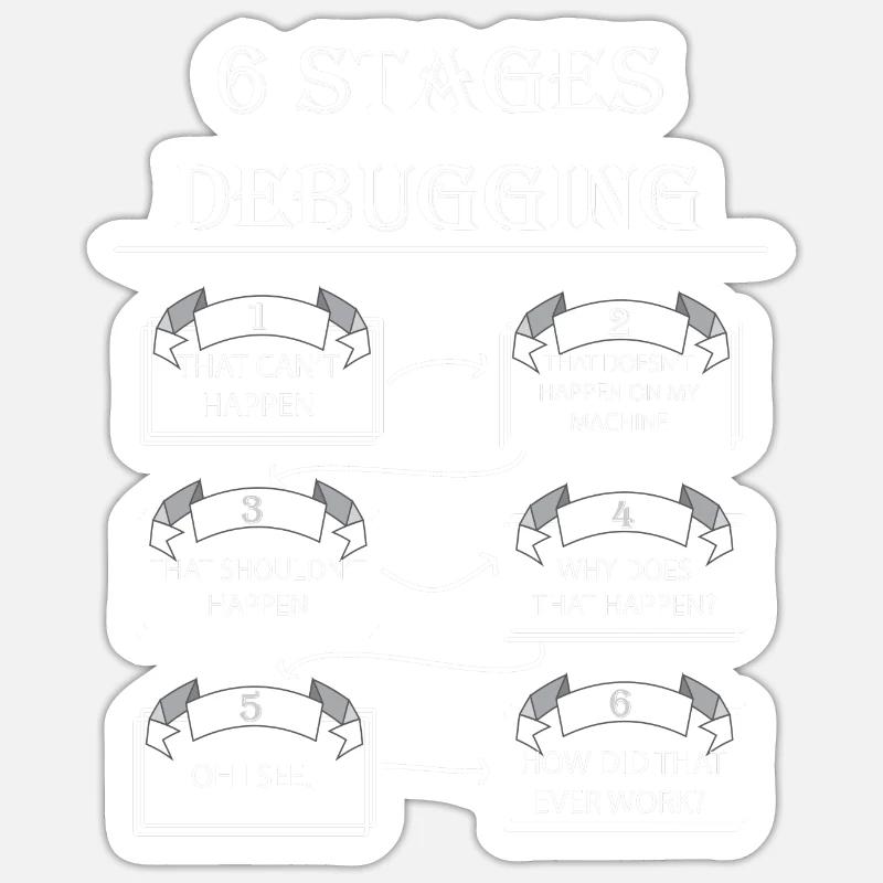 Debugging - Sticker size S (10 x 10 cm) - white matte