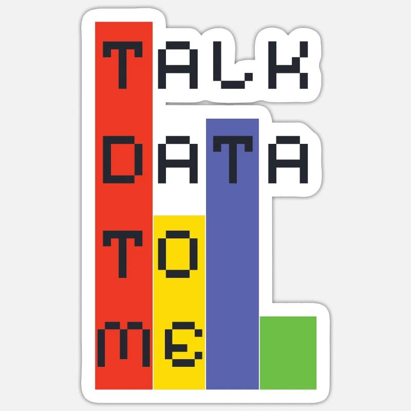 Daten - Sticker Größe S (10 x 10 cm) - Mattweiß
