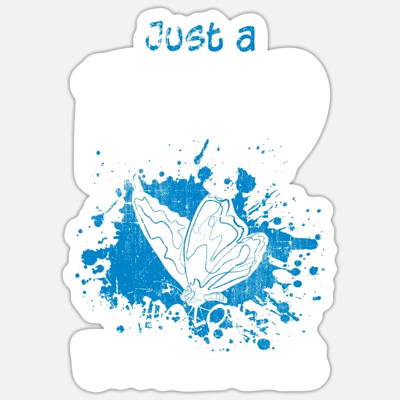 Schmetterling Papa - Sticker Größe S (10 x 10 cm) - Mattweiß