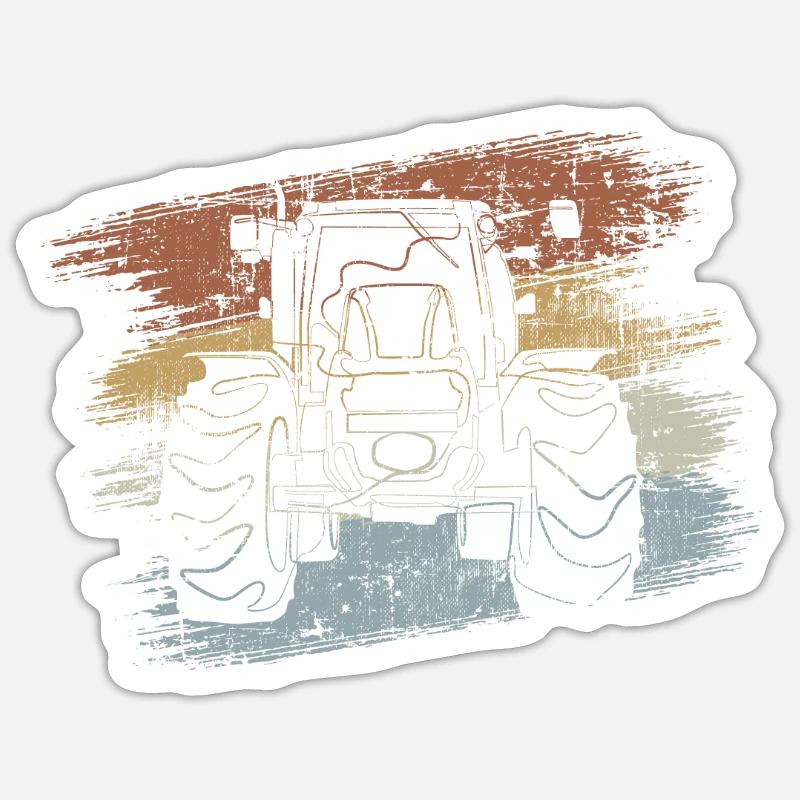 Tractor - Sticker size S (10 x 10 cm) - white matte