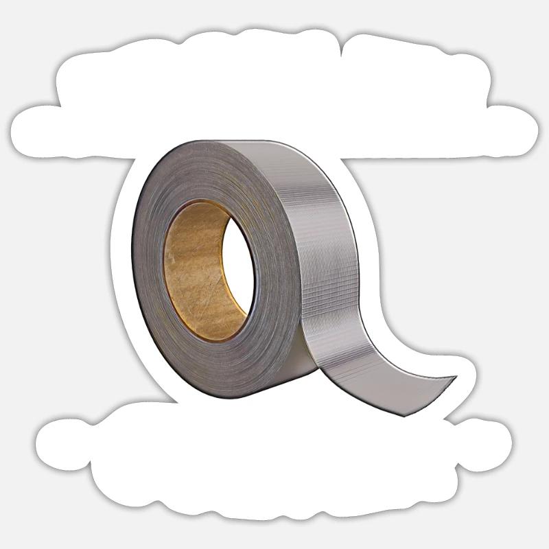 Duct Tape - Problem solver, lustig, Geschenk - Sticker Größe S (10 x 10 cm) - Mattweiß