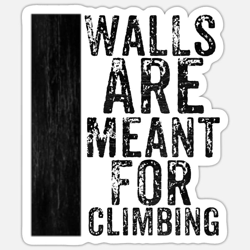 Klettern - Sticker Größe S (10 x 10 cm) - Mattweiß