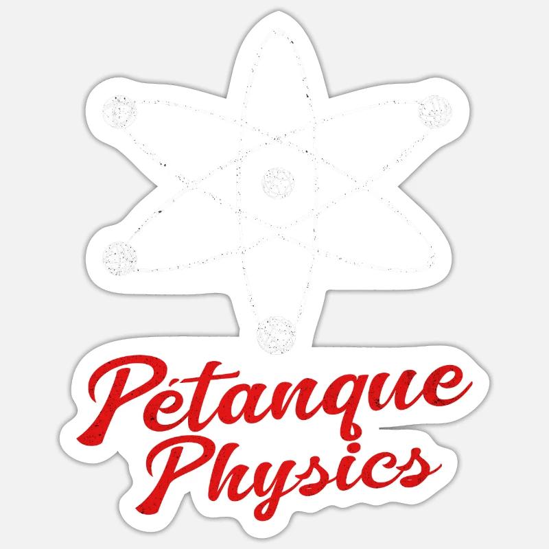 Pétanque - Sticker taille S (10 x 10 cm) - blanc mat
