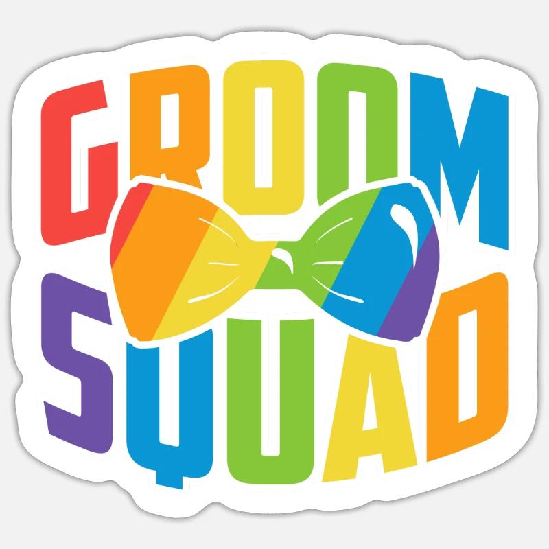 Bräutigam Homo Ehe Sticker Größe S (10 x 10 cm)