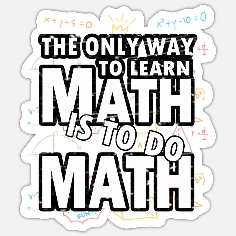 Mathematik Mathe Mathematiker Experiment geschenk - Sticker Größe S (10 x 10 cm) - Mattweiß