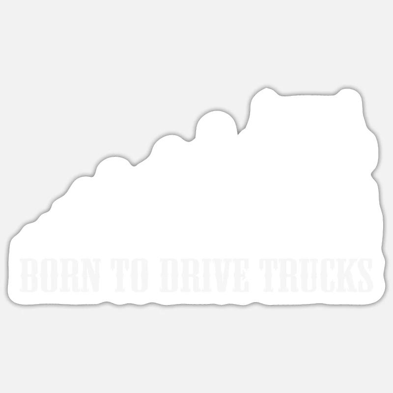 Truck Evolution Trucker Gift - Sticker size S (10 x 10 cm) - white matte