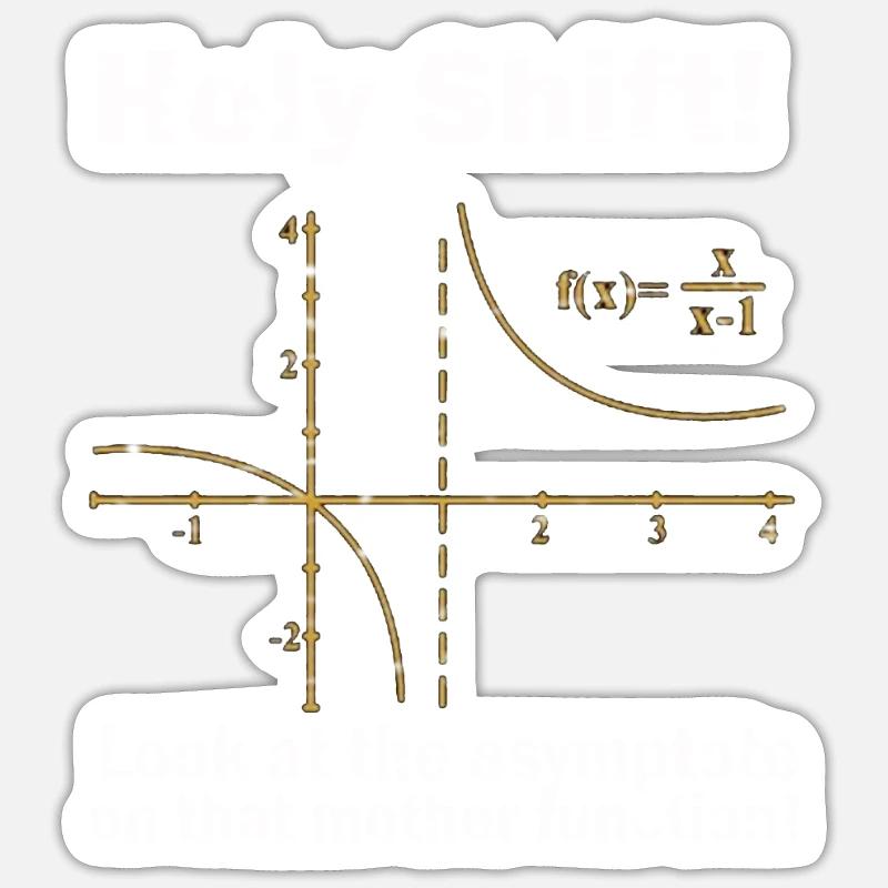 Cadeau d'expérience math math mathematicien - Sticker taille S (10 x 10 cm) - blanc mat