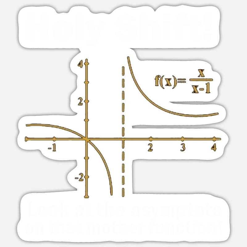 Math math mathematician experiment gift - Sticker size S (10 x 10 cm) - white matte