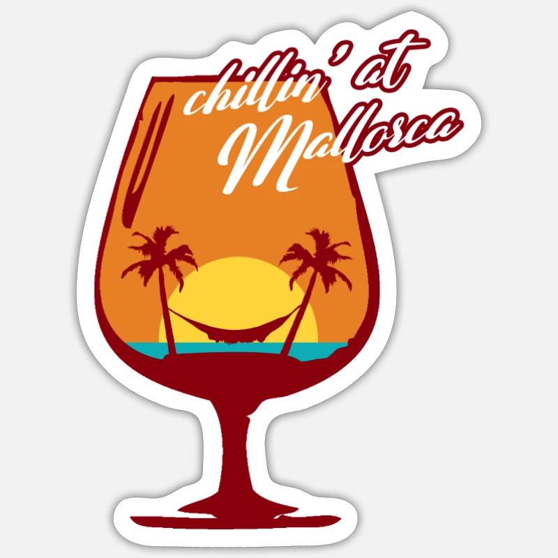 Mallorca - Sticker size S (10 x 10 cm) - white matte