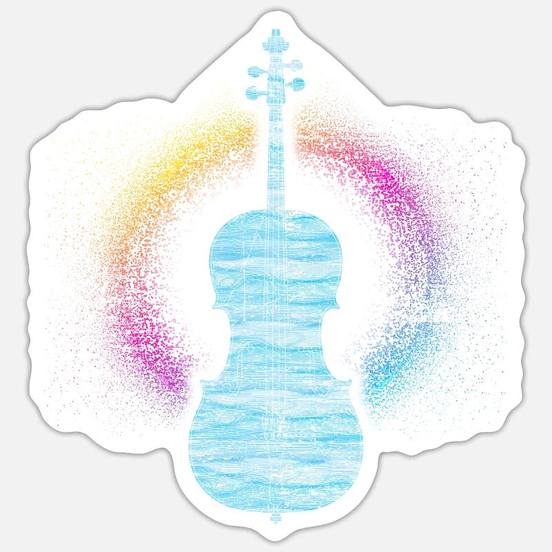 cello Sticker size S (10 x 10 cm)