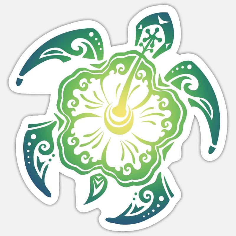 Turtle sea creatures Sticker size S (10 x 10 cm)