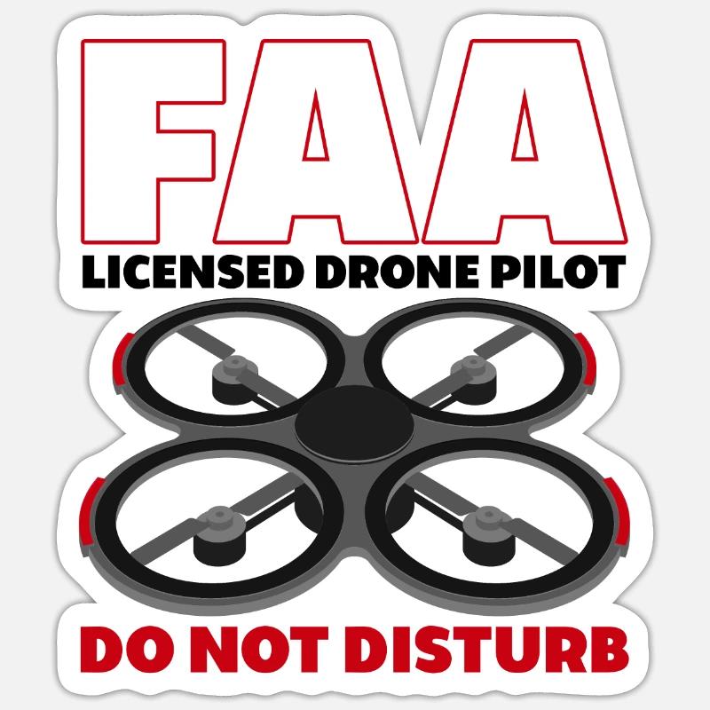FAA Licensed Drone Pilot Sticker Größe S (10 x 10 cm)