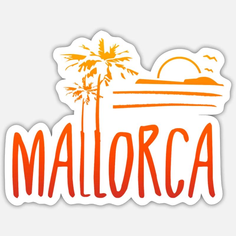 Mallorca - Sticker Größe S (10 x 10 cm) - Mattweiß
