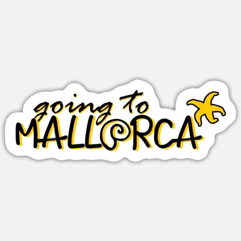 Majorque - Sticker taille S (10 x 10 cm) - blanc mat