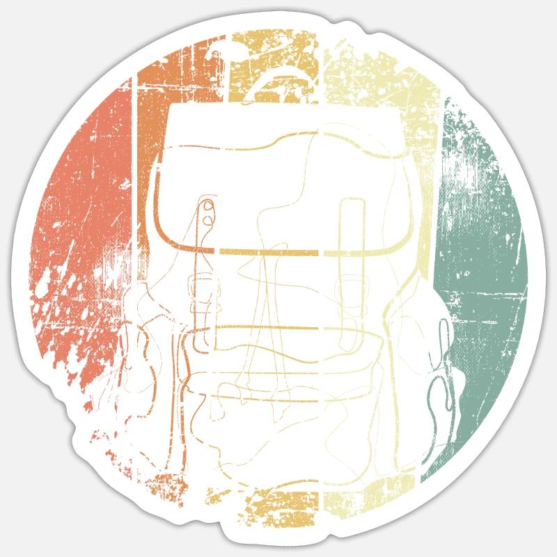 Backpacker Reisen - Sticker Größe S (10 x 10 cm) - Mattweiß