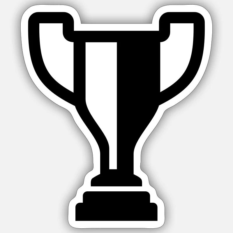 Trophy - Sticker size S (10 x 10 cm) - white matte