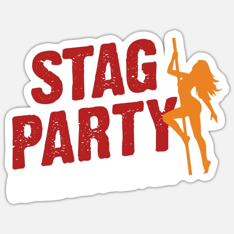 Junggesellenabschied Stripper Geschenk Sticker Größe S (10 x 10 cm)