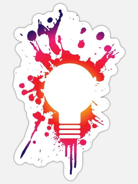 Genie - Sticker Größe S (10 x 10 cm) - Mattweiß