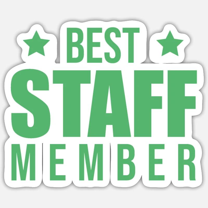 Mitarbeiter Sticker Größe S (10 x 10 cm)