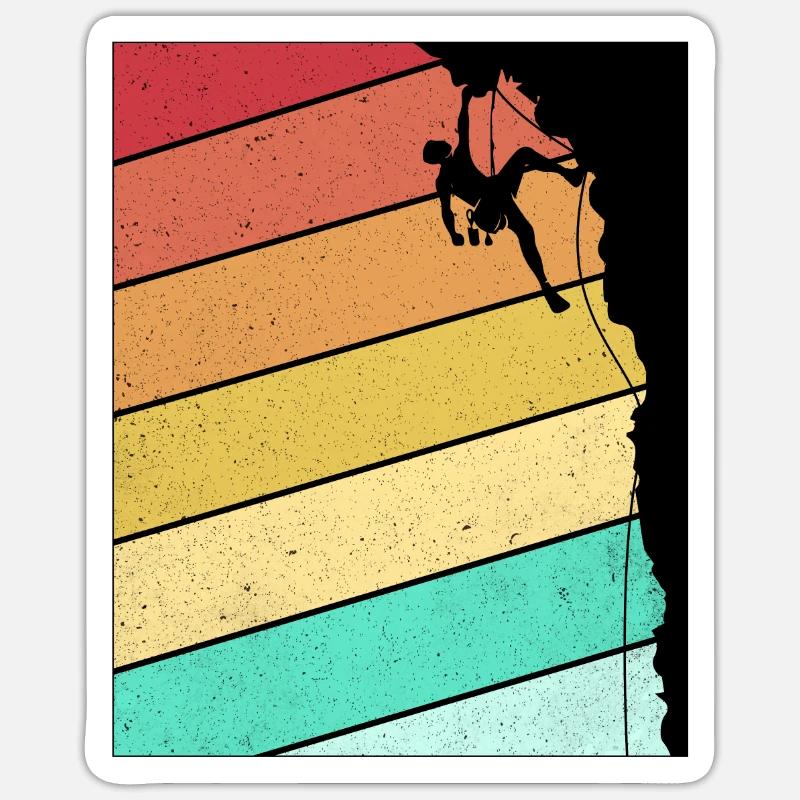 Klettern - Sticker Größe S (10 x 10 cm) - Mattweiß