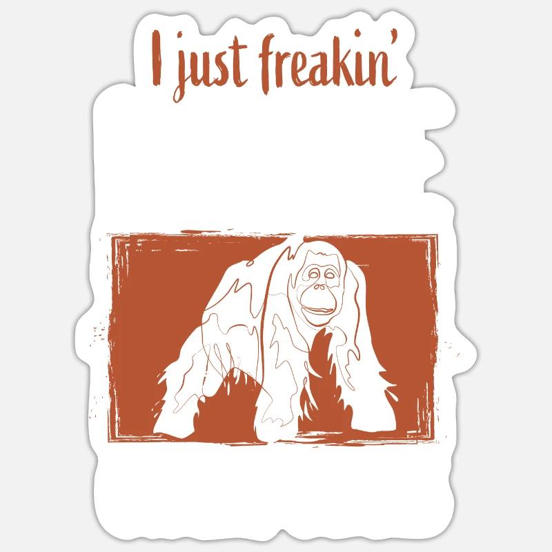 Orangutan Monkey - Sticker size S (10 x 10 cm) - white matte