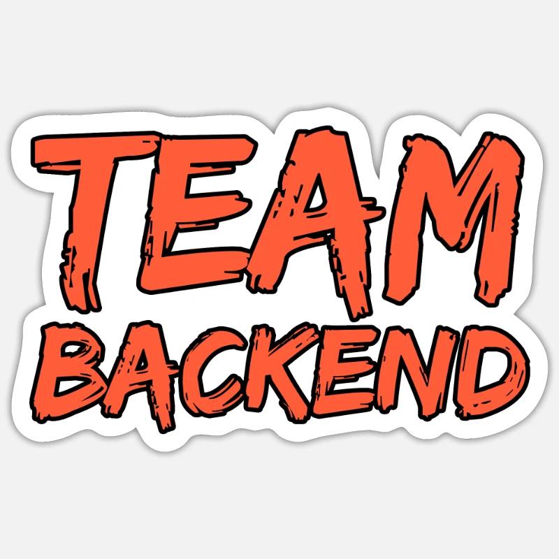 Team Backend Programmeur - Sticker taille S (10 x 10 cm) - blanc mat